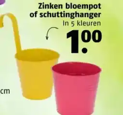 Poiesz Zinken bloempot of schuttinghanger aanbieding