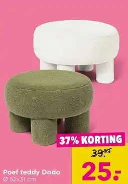 Xenos Poef teddy Dodo aanbieding