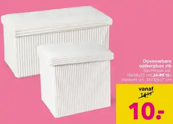 Xenos Opvouwbare opbergbox rib aanbieding