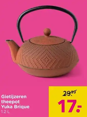 Xenos Gietijzeren theepot Yuka Brique aanbieding