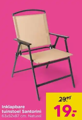 Xenos Inklapbare tuinstoel Santorini aanbieding