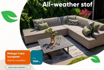 Van der Garde tuinmeubelen Malaga Cuba loungeset aanbieding