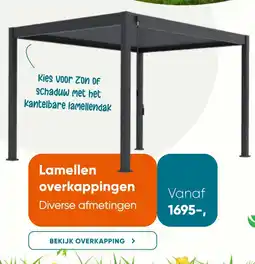Van der Garde tuinmeubelen Lamellen overkappingen aanbieding