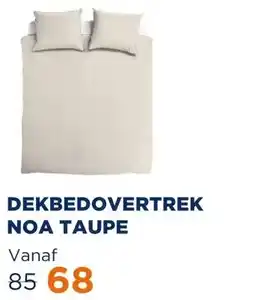 TotaalBED Dekbedovertrek Noa Taupe | aanbieding