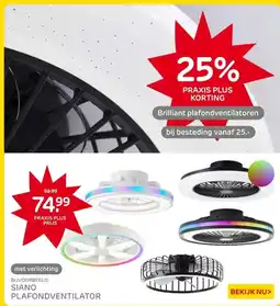 Praxis SIANO PLAFONDVENTILATOR aanbieding