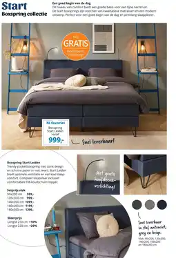 NLslaapt Boxspring Start Leiden vlak aanbieding