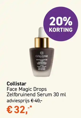 Mooi parfumerie Collistar Face Magic Drops aanbieding