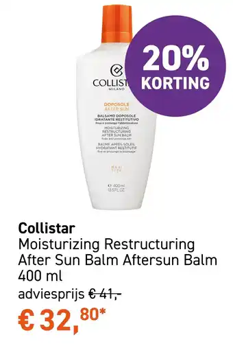 Mooi parfumerie Collistar Moisturizing Restructuring After Sun Balm aanbieding