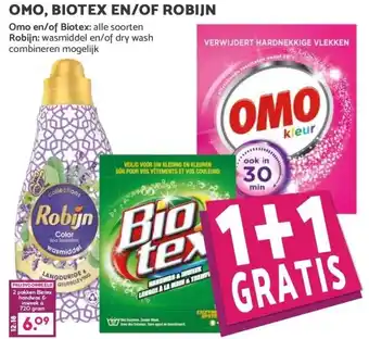 MCD Supermarkt OMO, BIOTEX EN/OF ROBIJN aanbieding