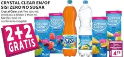 MCD Supermarkt CRYSTAL CLEAR EN/OF SISI ZERO NO SUGAR aanbieding