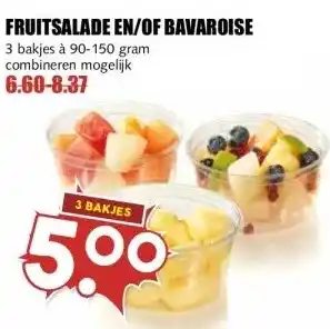 MCD Supermarkt FRUITSALADE EN/OF BAVAROISE aanbieding