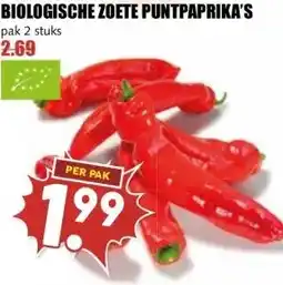 MCD Supermarkt BIOLOGISCHE ZOETE PUNTPAPRIKA'S aanbieding