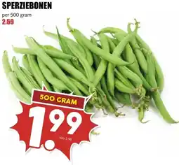 MCD Supermarkt SPERZIEBONEN aanbieding