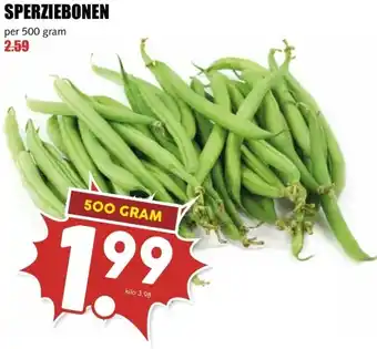 MCD Supermarkt SPERZIEBONEN aanbieding
