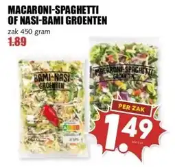 MCD Supermarkt MACARONI-SPAGHETTI OF NASI-BAMI GROENTEN aanbieding