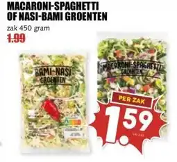 MCD Supermarkt MACARONI-SPAGHETTI OF NASI-BAMI GROENTEN aanbieding
