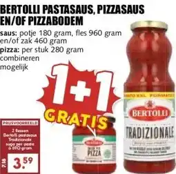 MCD Supermarkt BERTOLLI PASTASAUS, PIZZASAUS EN/OF PIZZABODEM aanbieding