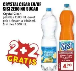 MCD Supermarkt CRYSTAL CLEAR EN/OF SISI ZERO NO SUGAR aanbieding