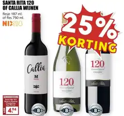 MCD Supermarkt SANTA RITA 120 OF CALLIA WIJNEN aanbieding