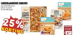 MCD Supermarkt LEKKER&ANDERS SNACKS aanbieding
