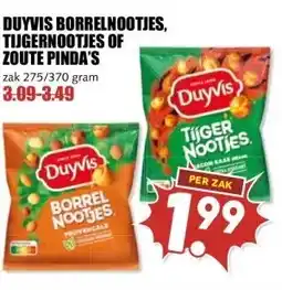 MCD Supermarkt DUYVIS BORRELNOOTJES, TIJGERNOOTJES OF ZOUTE PINDA'S aanbieding