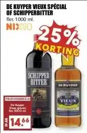 MCD Supermarkt DE KUYPER VIEUX SPÉCIAL OF SCHIPPERBITTER aanbieding