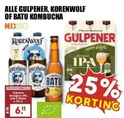 MCD Supermarkt ALLE GULPENER, KORENWOLF OF BATU KOMBUCHA aanbieding