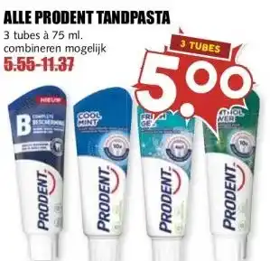 MCD Supermarkt ALLE PRODENT TANDPASTA aanbieding