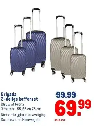 Makro Brigada 3-delige kofferset aanbieding