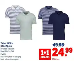 Makro Tailor & Son herenpolo aanbieding