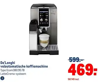 Makro De'Longhi volautomatische koffiemachine aanbieding