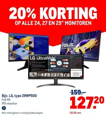Makro Bijv. LG, type 29WP500 aanbieding