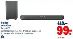 Makro Philips soundbar aanbieding