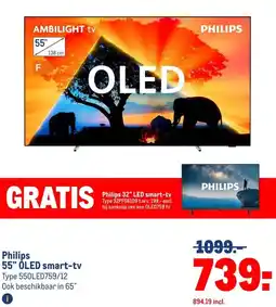 Makro Philips 55 OLED smart-tv aanbieding