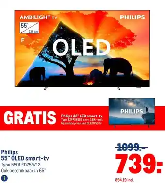 Makro Philips 55 OLED smart-tv aanbieding