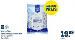 Makro Metro Chef vannamei garnalen ASC aanbieding