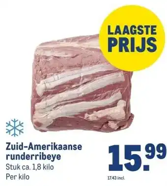Makro Zuid-Amerikaanse runderribeye aanbieding