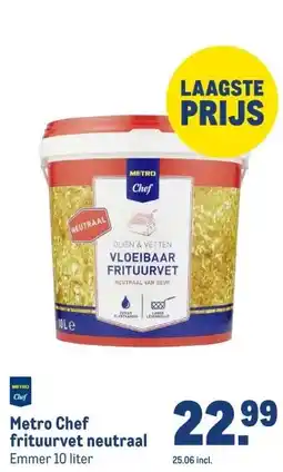 Makro Metro Chef frituurvet neutraal aanbieding