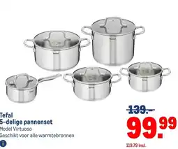 Makro Tefal 5-delige pannenset aanbieding