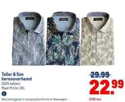 Makro Tailor & Son herenoverhemd aanbieding