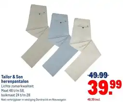 Makro Tailor & Son herenpantalon aanbieding