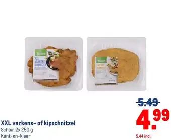 Makro XXL varkens- of kipschnitzel aanbieding