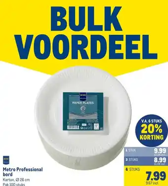 Makro Metro Professional bord aanbieding