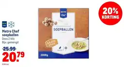 Makro Metro Chef soepballen aanbieding