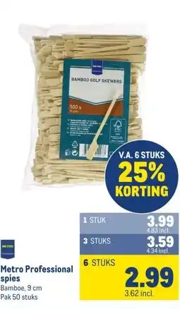 Makro Metro Professional spies aanbieding