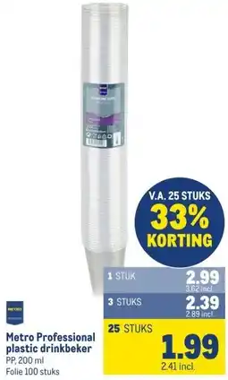 Makro Metro Professional plastic drinkbeker aanbieding