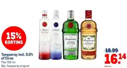 Makro Tanqueray incl. 0.0% of Ciroc aanbieding