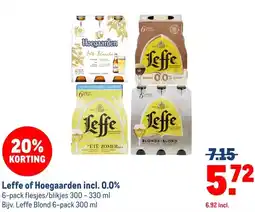 Makro Leffe of Hoegaarden incl. 0.0% aanbieding
