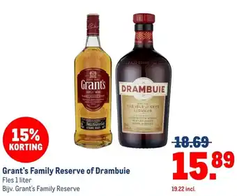 Makro Grant's Family Reserve of Drambuie aanbieding