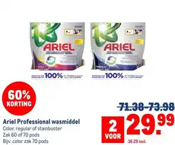 Makro Ariel Professional wasmiddel aanbieding